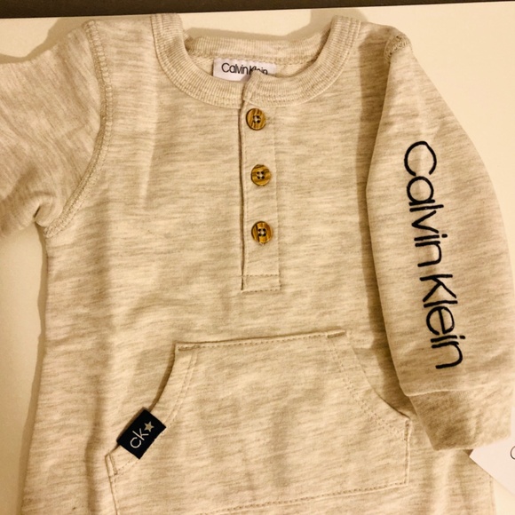 Calvin Klein Baby Henley Onesie - Picture 4 of 7